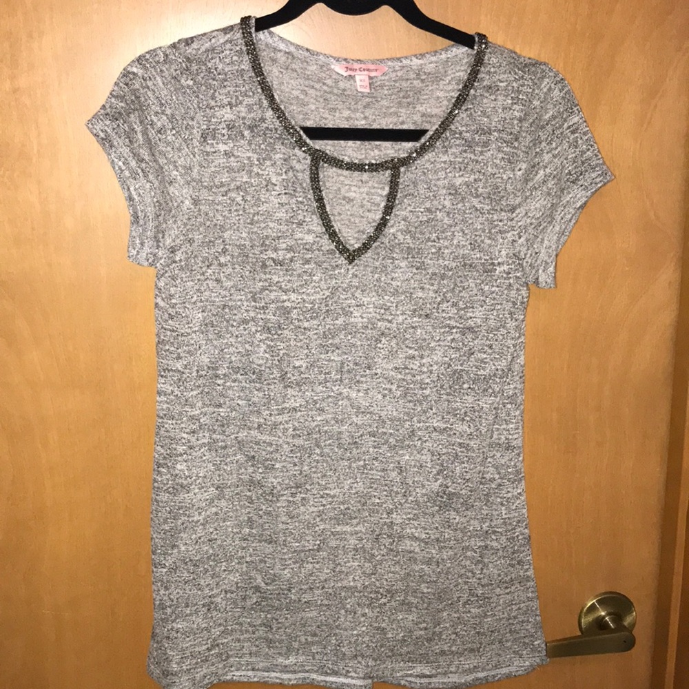 🔥Juicy Couture Top XS grey keyhole